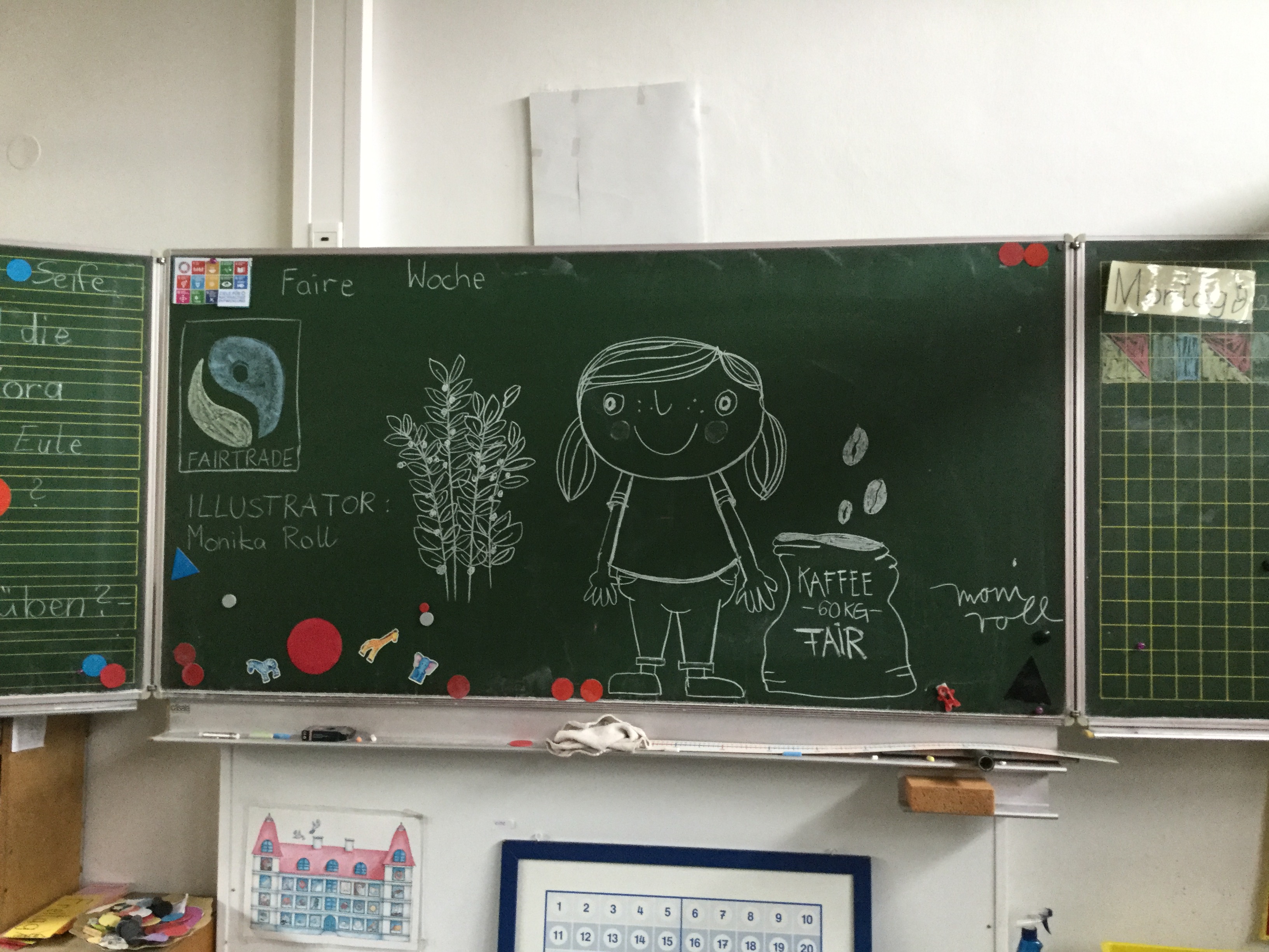 Merle lernt über fairen kaffee.